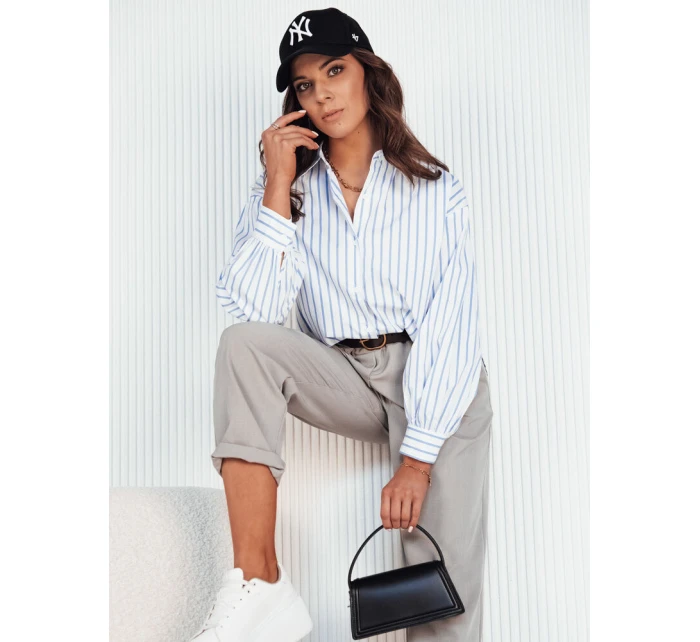 Dámské tričko MARTIE bílo-modré FashionStreet DY0373 Dámské tričko MARTIE bílo-modré FashionStreet DY0373