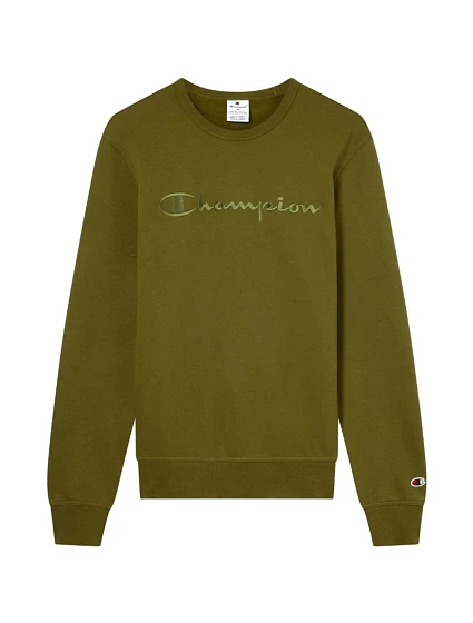 Pánská mikina Crewneck Sweatshirt olive  pánské model 21811903 - CHAMPION