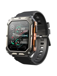 Pánské chytré hodinky Rubicon RNCF27 BLACK/ORANGE