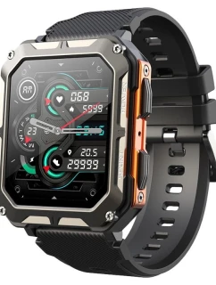 Pánské chytré hodinky Rubicon RNCF27 BLACK/ORANGE