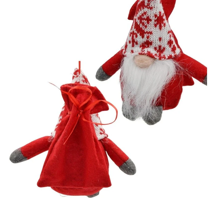 DEKORATIVNÍ ZRCADLO S DÁRKOVÝM SÁČKEM 15CM ČERVENÉ