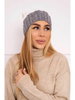 Milano fleecová čepice K203 ecru+grey Milano fleecová čepice K203 ecru+grey