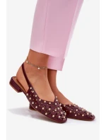 Zdobené Baleríny Na Plochém Podpatku Bordové Nilarisela Zdobené Baleríny Na Plochém Podpatku Bordové Nilarisela