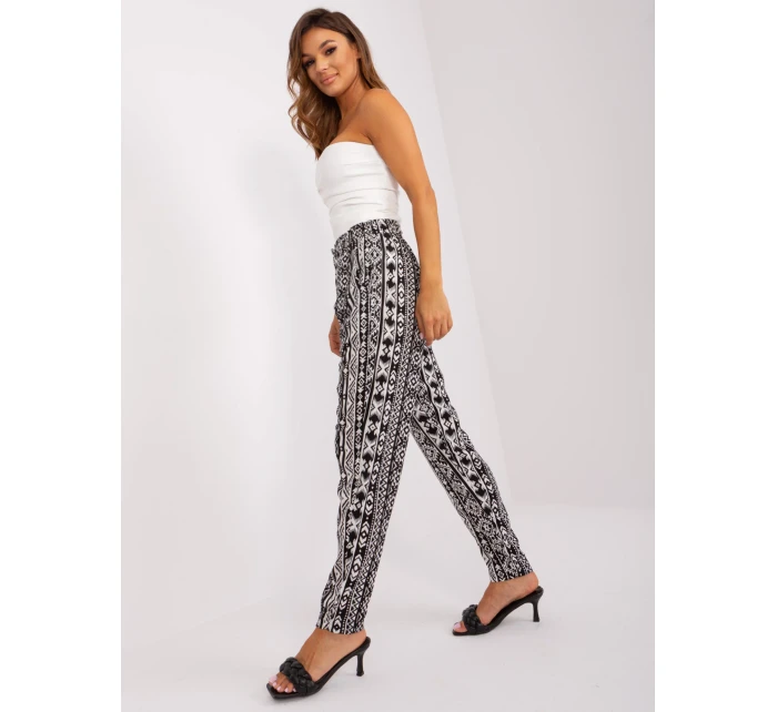 Kalhoty D73770M61869O černobílé