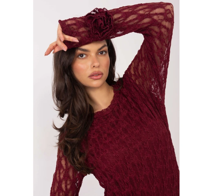 Bluzka IT BZ model 21807975 bordowy - FPrice Bluzka IT BZ model 21807975 bordowy - FPrice