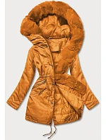 Dámská parka s kožešinou oranžová (5m762-254) Dámská parka s kožešinou oranžová (5m762-254)