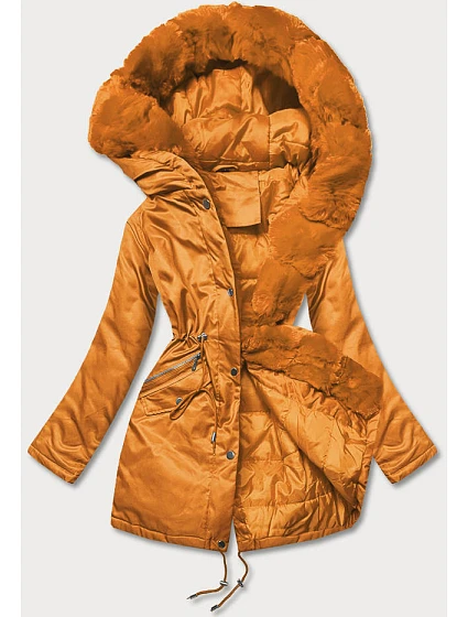 Dámská parka s kožešinou oranžová (5m762-254) Dámská parka s kožešinou oranžová (5m762-254)