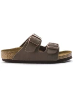 Dětské žabky Birkenstock Arizona Kids Birko-Flor Nubuck Mocha narrow (0552893) Dětské žabky Birkenstock Arizona Kids Birko-Flor Nubuck Mocha narrow (0552893)