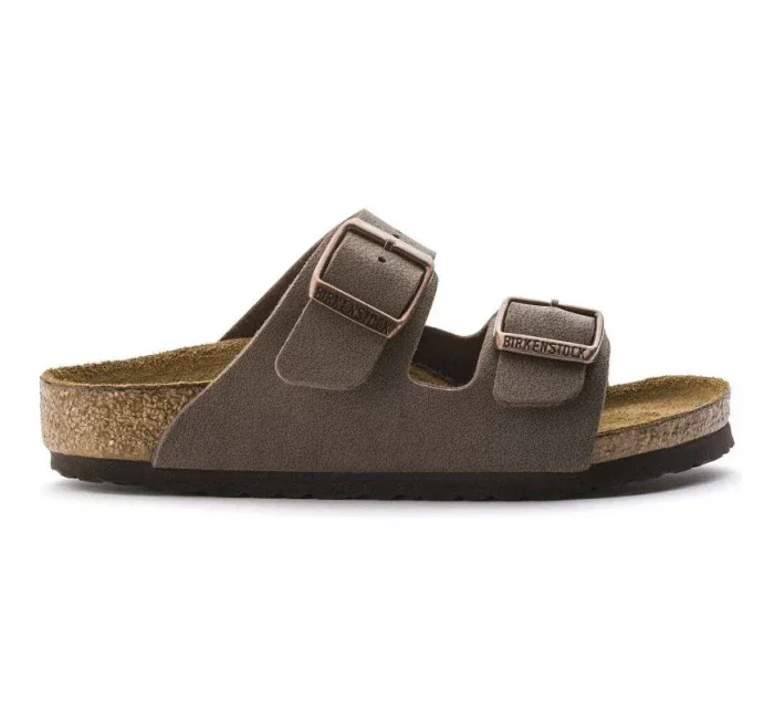 Dětské žabky Birkenstock Arizona Kids Birko-Flor Nubuck Mocha narrow (0552893) Dětské žabky Birkenstock Arizona Kids Birko-Flor Nubuck Mocha narrow (0552893)