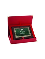 Plastový diplom s gravírováním na zlaté desce + ETUI