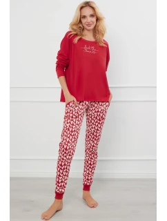 Italská móda Evora long r. long sp. barva:c.red/print