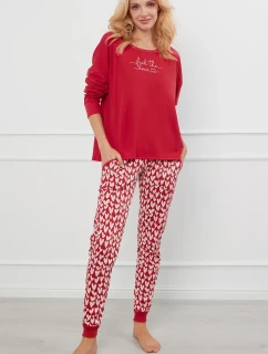 Italská móda Evora long r. long sp. barva:c.red/print