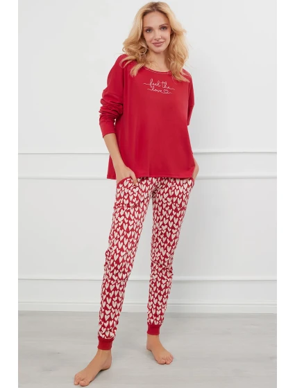 Italská móda Evora long r. long sp. barva:c.red/print Italská móda Evora long r. long sp. barva:c.red/print