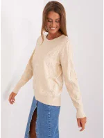 Sweter AT SW model 18895592 jasny beżowy - FPrice