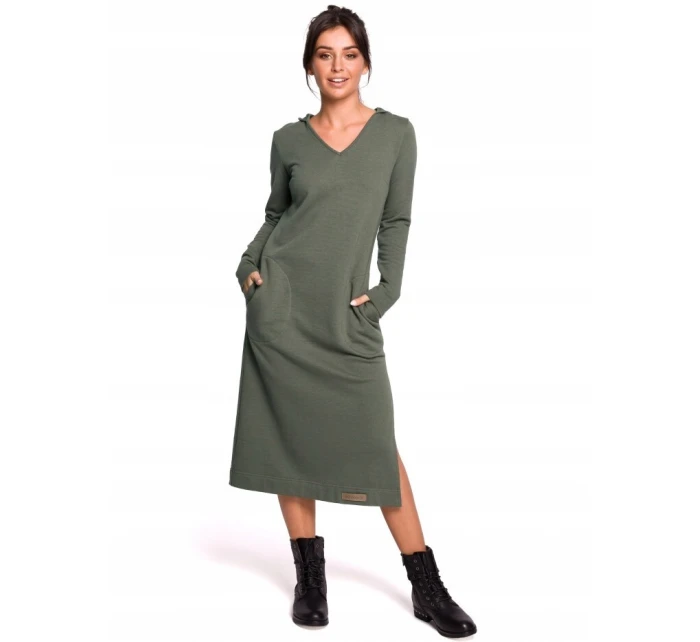 Dámské šaty model 21782939 Khaki tmavě zelená - BeWear