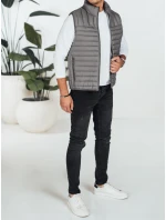 Pánská prošívaná tmavě šedá vesta FashionStreet TX5081