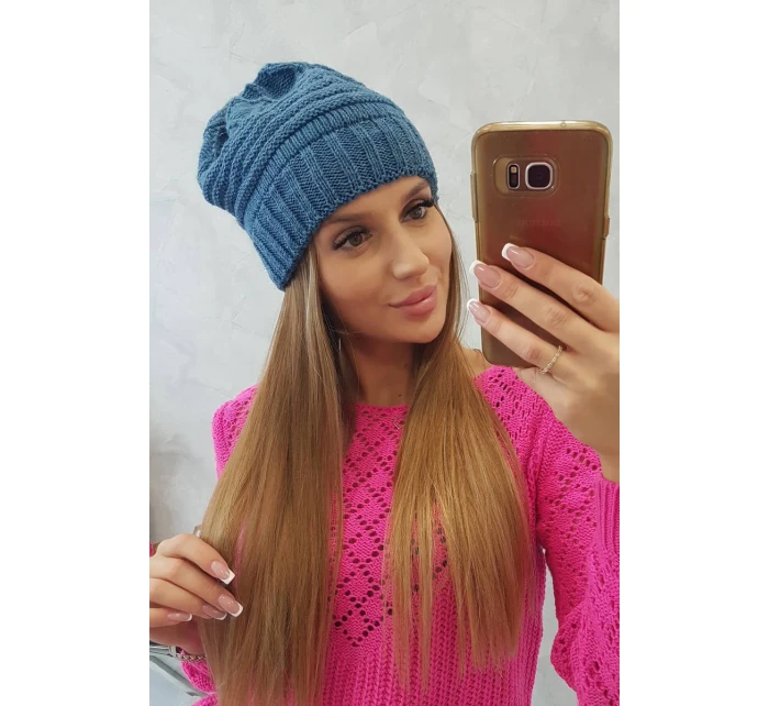 Dámská čepice denim model 18751807 - K-Fashion Dámská čepice denim model 18751807 - K-Fashion