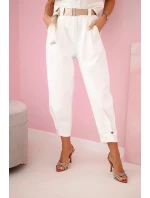 Set vesta + kalhoty ecru