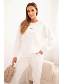 Dámská bavlněná souprava s potiskem Minimal ecru