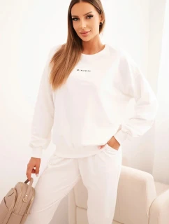 Dámská bavlněná souprava s potiskem Minimal ecru