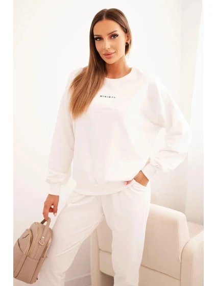 Dámská bavlněná souprava s potiskem Minimal ecru Dámská bavlněná souprava s potiskem Minimal ecru