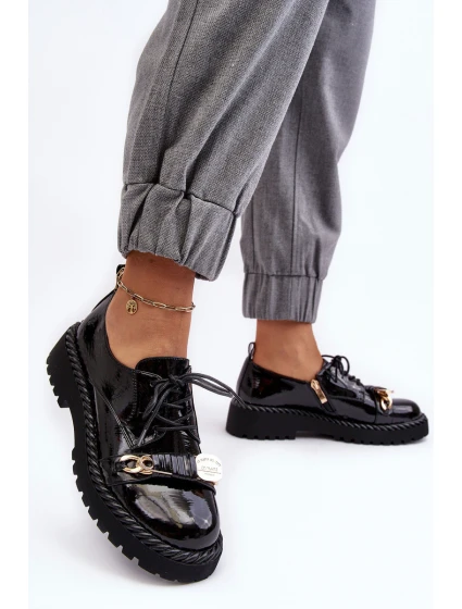 Dámské lakované polobotky D&A model 21636770 černé - S.Barski