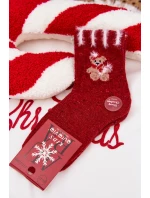 Dětské Vánoční Ponožky S Medvídkem  Červené model 21786780 - Aura.via