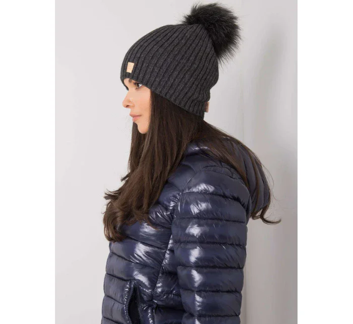 Dámská čepice.30 tmavě šedá