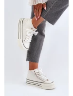 Dámské Tenisky na platformě Bílé Aineri Dámské Tenisky na platformě Bílé Aineri