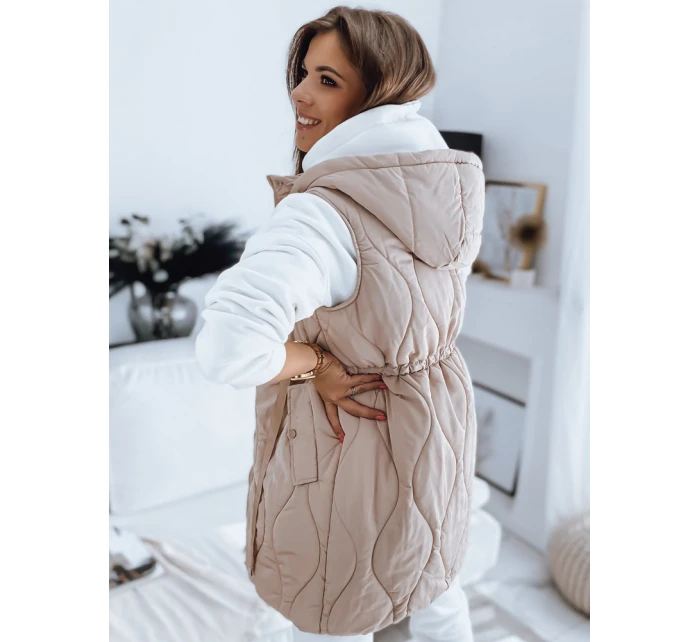 Dámská prošívaná vesta WELIA béžová FashionStreet TY3295