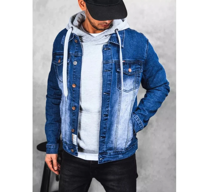 Pánská modrá džínová bunda FashionStreet TX4365 Pánská modrá džínová bunda FashionStreet TX4365