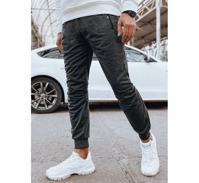 Pánské tmavě šedé tepláky joggers FashionStreet UX4123 Pánské tmavě šedé tepláky joggers FashionStreet UX4123