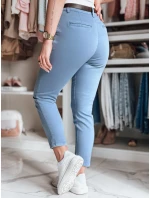 Dámské kalhoty slim fit s páskem TAIRONIK modré FashionStreet UY2540