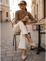 Baleriny damskie z w beżowe model 22029982 - FashionStreet