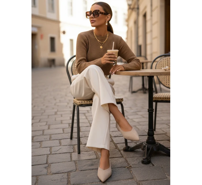 Baleriny damskie z w beżowe model 22029982 - FashionStreet