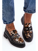 Kožené Ženy Mokasíny Maciejka 06250-01 Černá