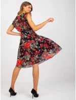 Sukienka DHJ SK  czarno czerwony model 21271926 - FPrice