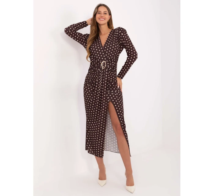 Šaty IT SK tmavě hnědá model 21441260 - FPrice Šaty IT SK tmavě hnědá model 21441260 - FPrice