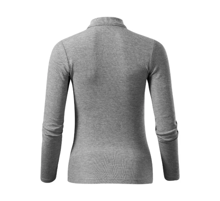 Pique Polo LS polokošile dámská tmavě šedý melír