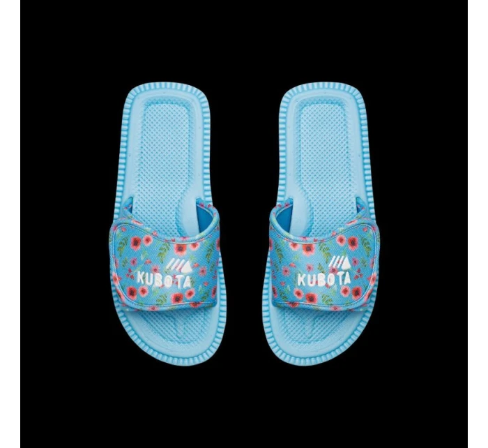 Klapky na suchý zip Kubota vícebarevné květinové modré K25SS-100-001-14-1