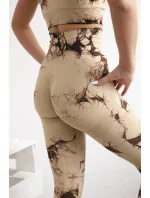 Fitness set top+ legíny push up velbloud Fitness set top+ legíny push up velbloud