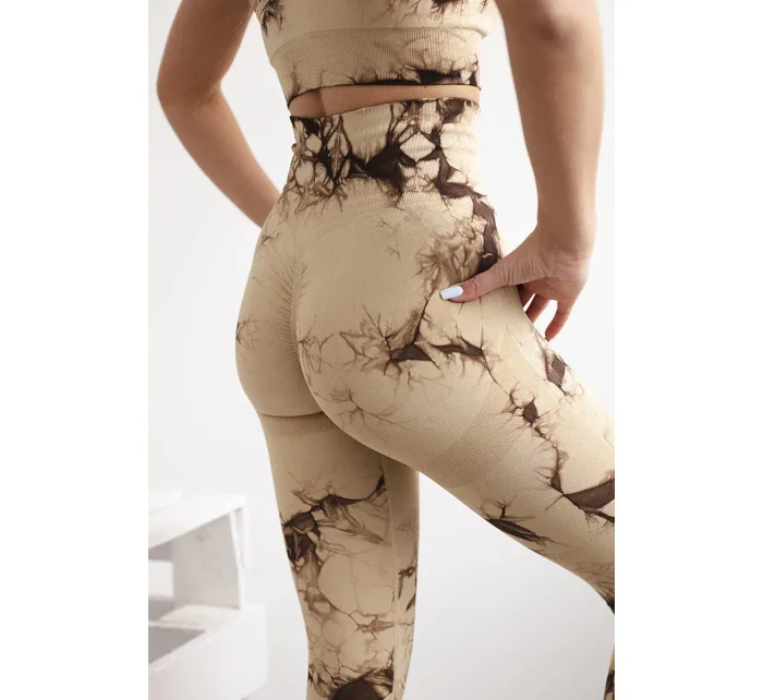 Fitness set top+ legíny push up velbloud Fitness set top+ legíny push up velbloud