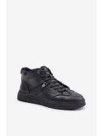 Kožené Zateplené Botky Sneakersy Pánské Černé model 21676829 - Lee Cooper