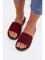 Dámské nazouváky s přezkami na nízkém podpatku Bordó Amelvessa