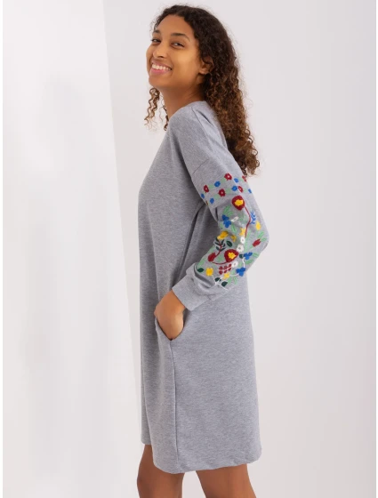 RV SK 8979 šaty.94P šedá RV SK 8979 šaty.94P šedá