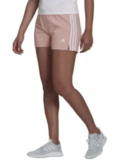 Dámské teplákové šortky W HD1809 růžovo-bílé - Adidas