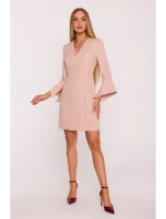 Dámské šaty   M876 béžové - Moe