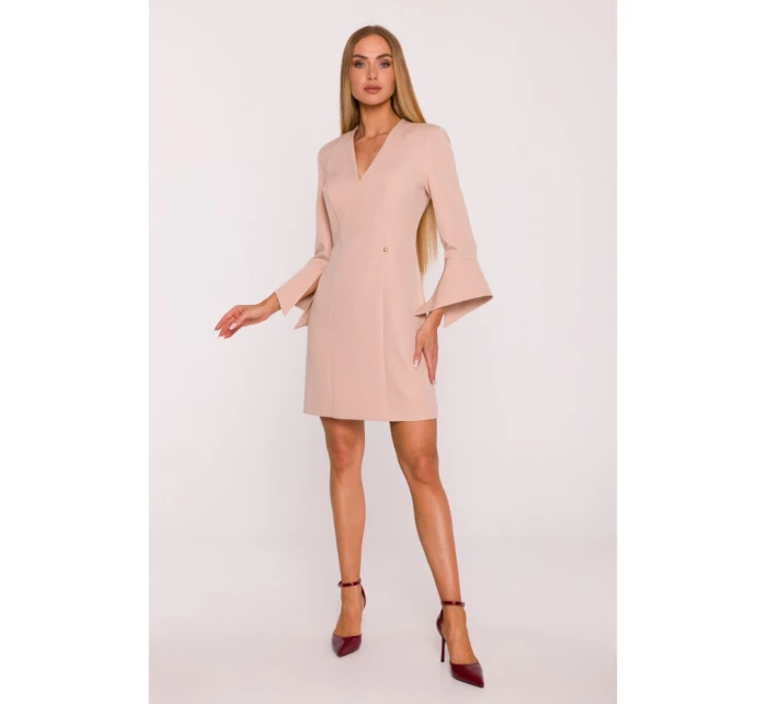 Dámské šaty   M876 béžové - Moe