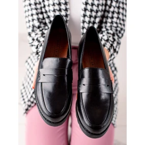 Pohodlné  polobotky černé dámské bez podpatku