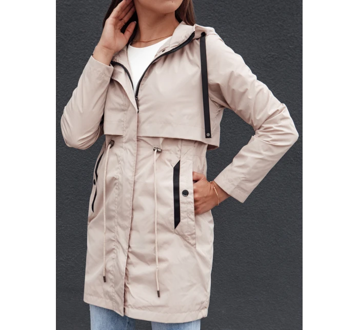 Dámská přechodná bunda parka GLAMJACKET light beige FashionStreet TY4382